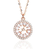 925 Sterling Silver European And American Simple Fashion Hollow Out Clock Necklace