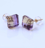 Square Amethyst 925 Sterling Silver Plated Fashion Earrings