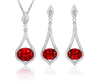 Ruby Silver Jewelry Earrings S925 Exquisite Fashion Romantic Style Jewelry Gifts