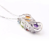 Sterling Silver Pendants Jewelry 925 Colorful Stone