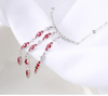 Women's Ruby Necklace 925 Sterling Silver Jewelry Engagement Pendant