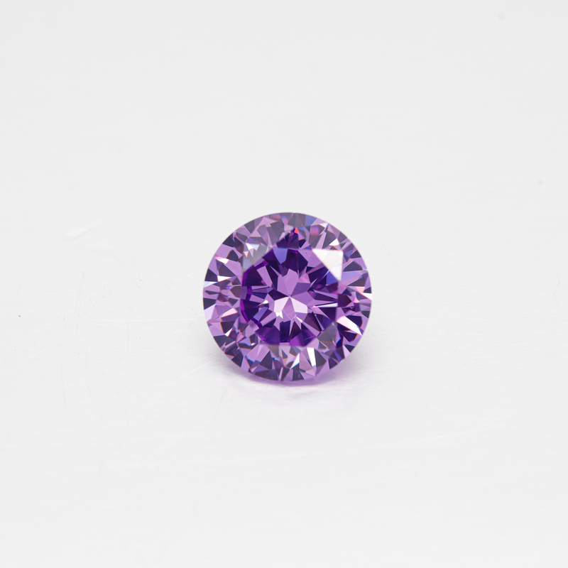 DEF Color VVS Round Cut Purple Moissanite Lab Grown Diamond Loose Gemstone