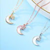 S925 Silver Necklace Star Moon Shell Jewelry Chain Gift Fantasy Moon And Star