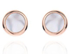 Extremely Simple Style Round 925 Sterling Silver Gold-plated Personalized Earrings