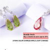 Sunset Pear Shaped 925 Sterling Silver Gold Plated Elegant Earrings