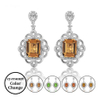 Classic Court Style 925 Sterling Silver Gold Plated Women's Earrings