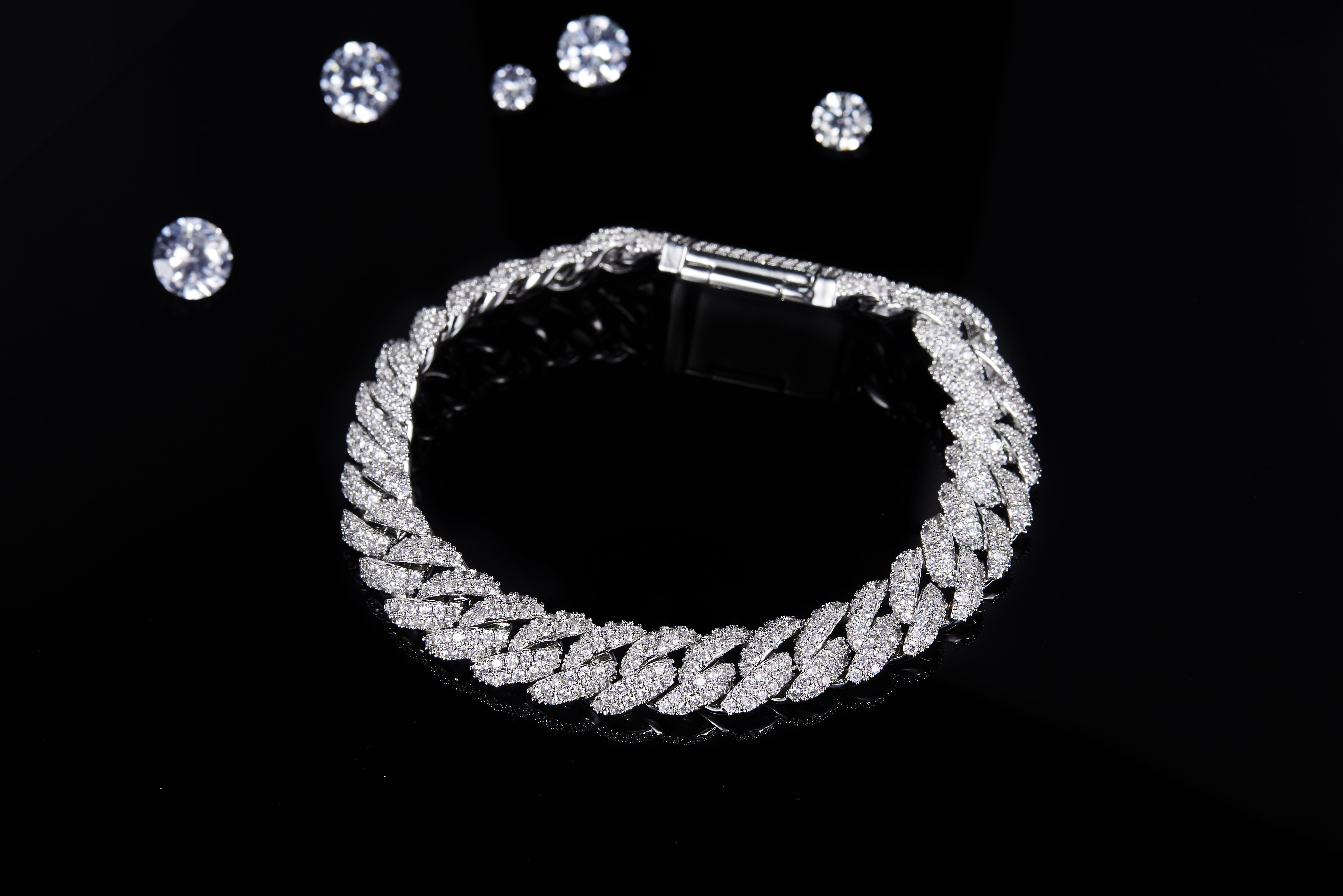 Luxurious Full Diamond Men's And Women's Moissanite Bracelet