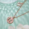 Alphabetic seriesH Lovely Rose Gold Necklace