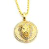 Hip Hop Round Lion Head Necklace Pendant