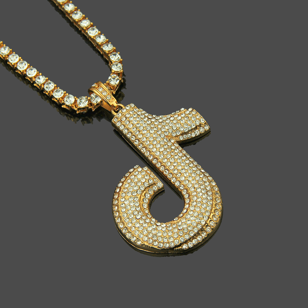 Hip Hop Tik Tok Necklace Note Pendant