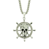 Hip Hop Pirate Skull Rudder Necklace Pendant