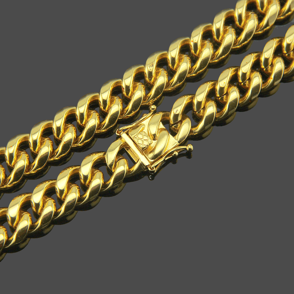 Hip Hop Gold Plated Thick Cuban Chain Necklace