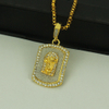 Hip Hop Jesus Army Card Necklace Pendant