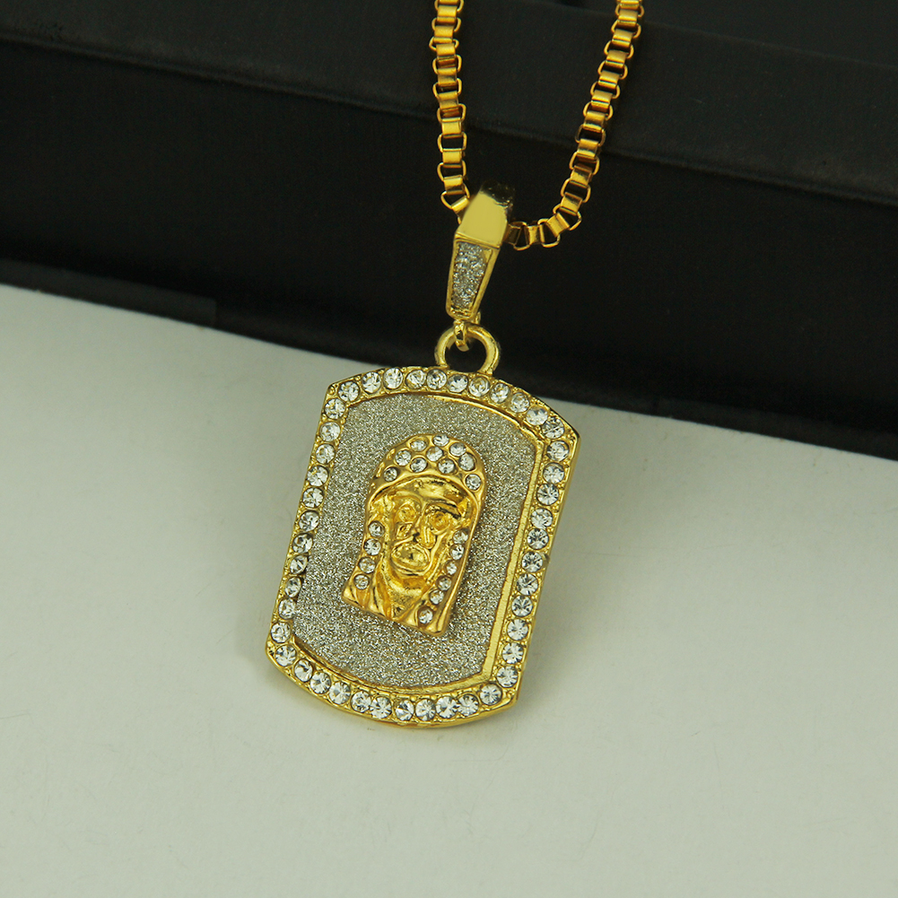 Hip Hop Jesus Army Card Necklace Pendant