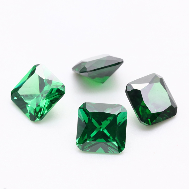 High Quality Green Cuhion Cubic Zirconia for Jewelry Design