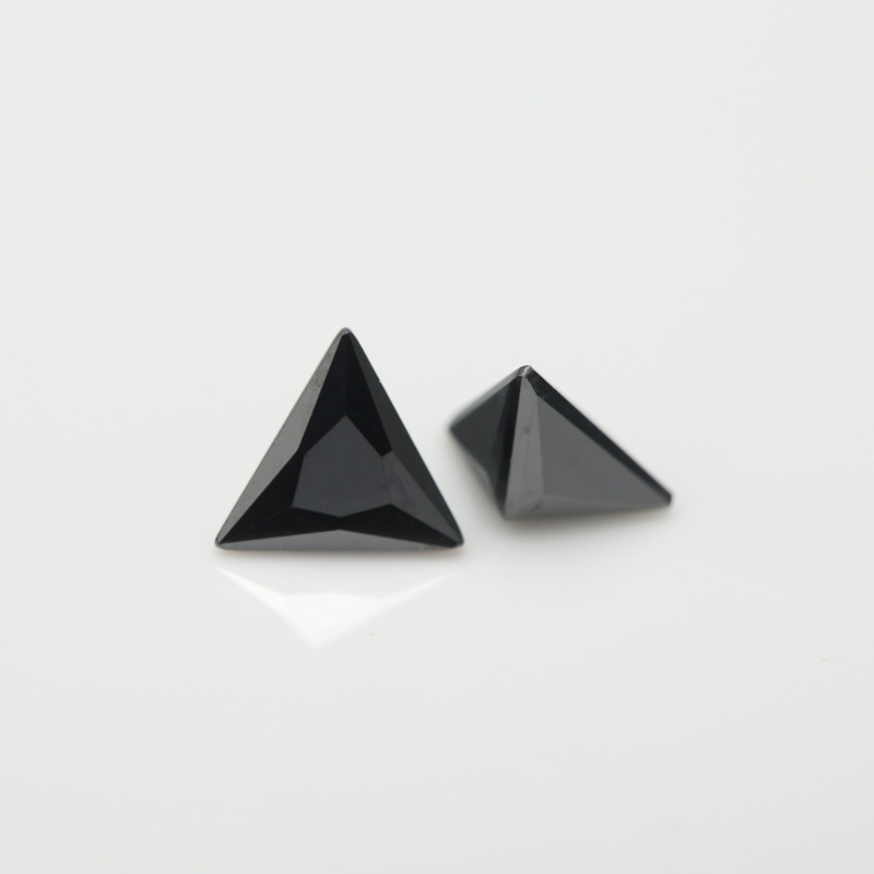 5A Black Manufacture Wholesale Triangle Cubic Zirconia for Jewelry