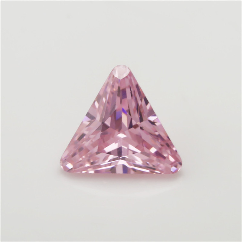 5A Light Pink Manufacture Wholesale Triangle Cubic Zirconia for Jewelry