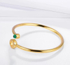 Grandmother Emerald Bracelet Women's 18K Gold Romantic Engagement Gift