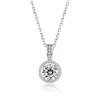 The Latest Round Cake Moissanite Is A Pendant 925 Sterling Silver Plated 14K Platinum