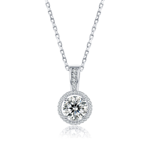 The Latest Round Cake Moissanite Is A Pendant 925 Sterling Silver Plated 14K Platinum