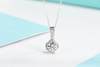 Anniversary Gift 925 Sterling Silver Plated 14K Platinum Moissanite Necklace