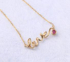 Bridal Wedding Jewelry Gold Round Natural Ruby 18K Gold Diamond Pendant