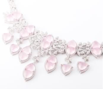 Classic Rose Quartz Necklace 925 Silver Exquisite Jewelry Crystal Gem Luxury Necklace