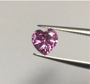 4.0mm Pink VVS Heart Cut Moissanite 