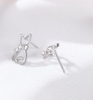 Elegant Kitten 925 Sterling Silver Plated Women's Earrings