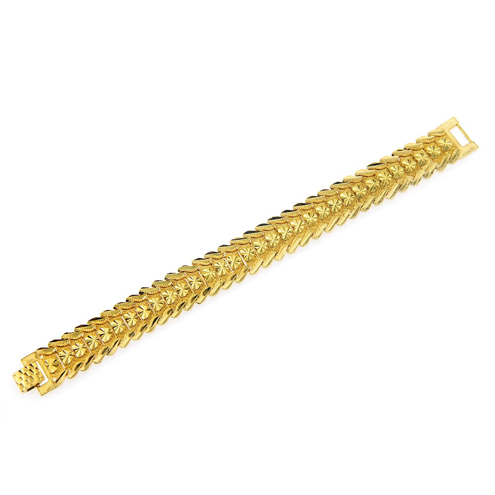 Miss Jewelry 14K Dubai New Gold Franco Chain Design Men's Bracelet