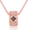 New S925 Silver Necklace Women's Fashion Flower Inlaid Diamond Personalized Simple Chain