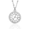 925 Sterling Silver European And American Simple Fashion Hollow Out Clock Necklace