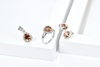 Elegant Fashion Champagne Prototype Gem Earrings 925 Sterling Silver Gold Plated Earrings