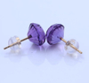 Minimalist Amethyst Earrings 925 Sterling Silver Plated Fashion Earrings