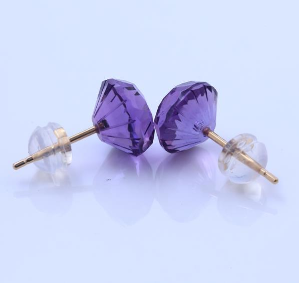 Minimalist Amethyst Earrings 925 Sterling Silver Plated Fashion Earrings