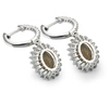 Elegant Gem 925 Sterling Silver Plated Fashion Earrings