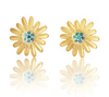 Flower Series Yellow Daisy 925 Sterling Silver Plated Fashion Earrings