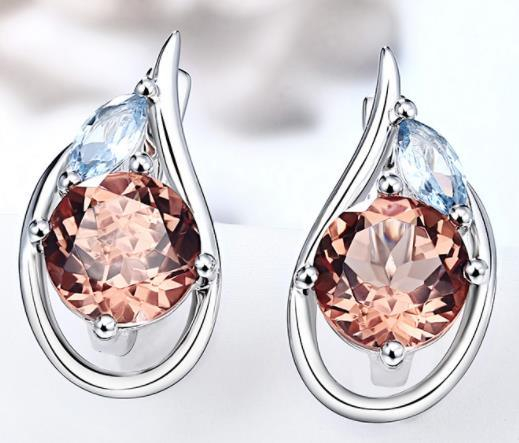 Diapore Birthday Anniversary Gift Made of Sterling Silver Earrings for Women