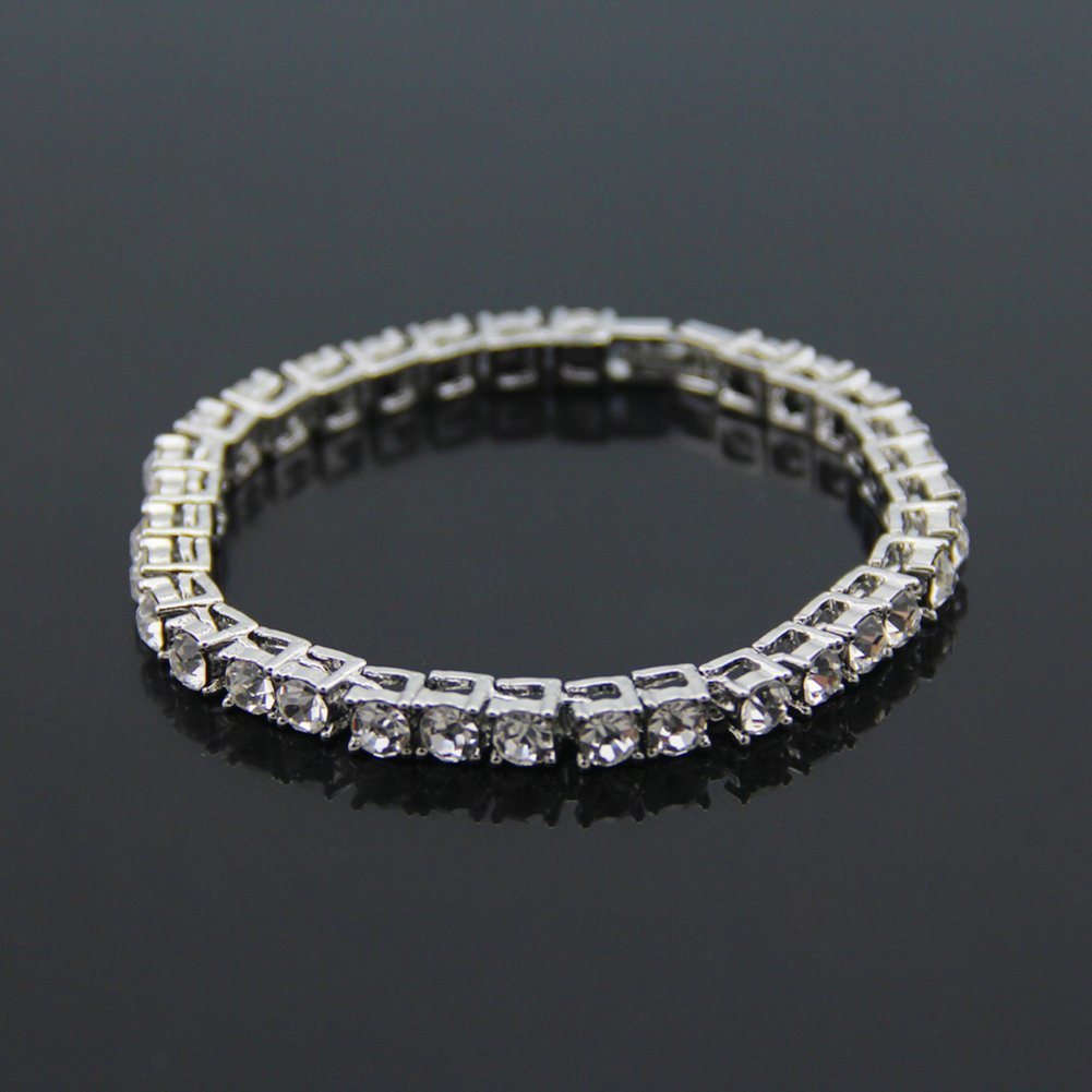 Custom New Diamond Tennis Bracelet with Spring Buckle