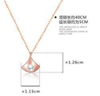 New S925 Silver Geometric Necklace Woman Contracted Pearl Pendant Personality Triangle