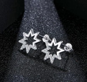 Exquisite Star Earrings Factory Wholesale Price 925 Sterling Silver Gold Plating Earrings