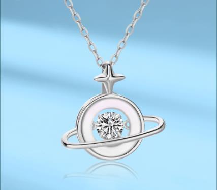 S925 Sterling Silver Necklace Necklace Female Korean Series Dream Planet Jewelry Silver Custom Processing