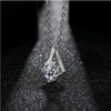 Excellent Cut Pass Silver Color Good Clarity 925 Silver Pendant Necklace for Women Gift