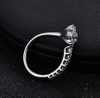 Top Quality 925 Silver Excellent Cut Pass Diamond Test Moissanite Adjustable Ring