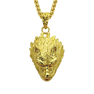 Hip Hop Head of A Wolf Necklace Pendant