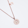 Alphabetic series C Lovely Rose Gold Necklace