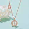 Alphabetic series B Lovely Rose Gold Necklace