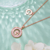 Alphabetic series G Lovely Rose Gold Necklace