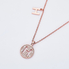 Alphabetic seriesH Lovely Rose Gold Necklace