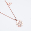 Alphabetic series P Lovely Rose Gold Necklace